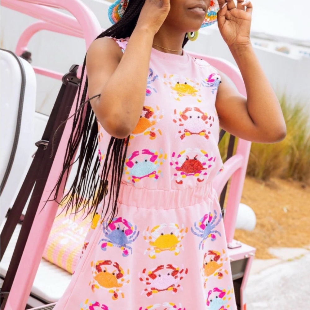 Colorful Crab Print Dress